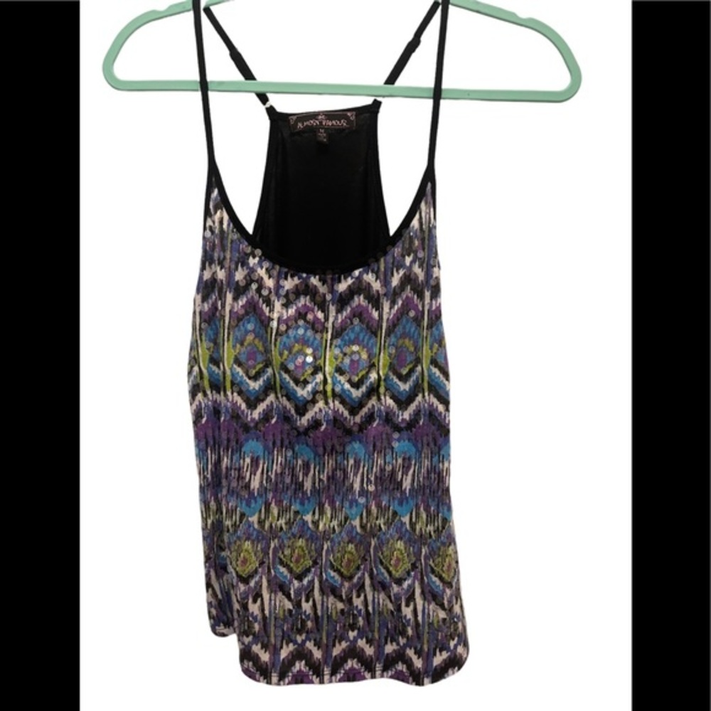 Almost Famous Sequined Top Size M